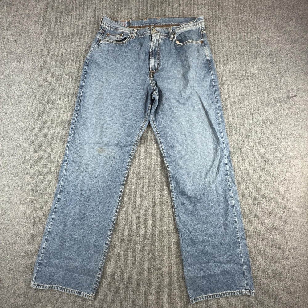 VTG Lucky‎ Brand Musker Jeans Mens 36x32 Light Wash Blue Relaxed Straight USA